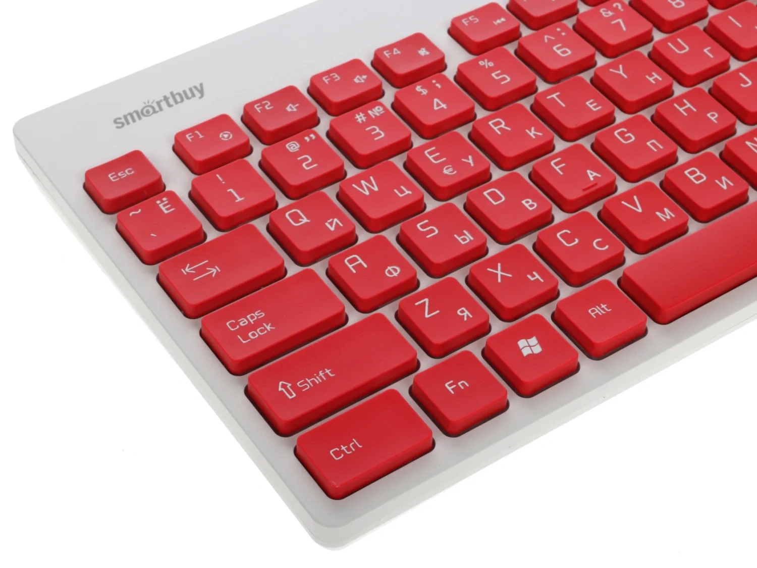 Комплект клавиатура + мышь Smartbuy 220349AG красно-белый SBC-220349AG-RW