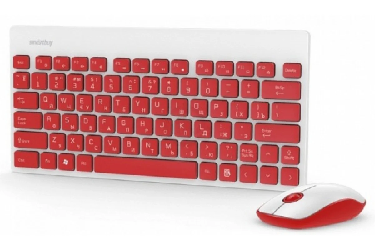Комплект клавиатура + мышь Smartbuy 220349AG красно-белый SBC-220349AG-RW