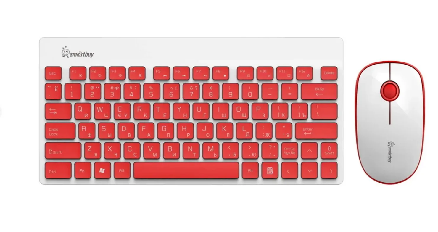Комплект клавиатура + мышь Smartbuy 220349AG красно-белый SBC-220349AG-RW