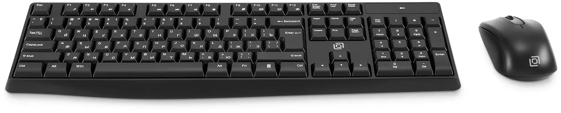 Комплект клавиатура + мышь Оклик S277W клав:серый мышь:серый USB беспроводная Multimedia (2066173)