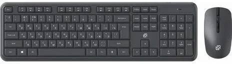 Комплект клавиатура + мышь Оклик S277W клав:серый мышь:серый USB беспроводная Multimedia (2066173)