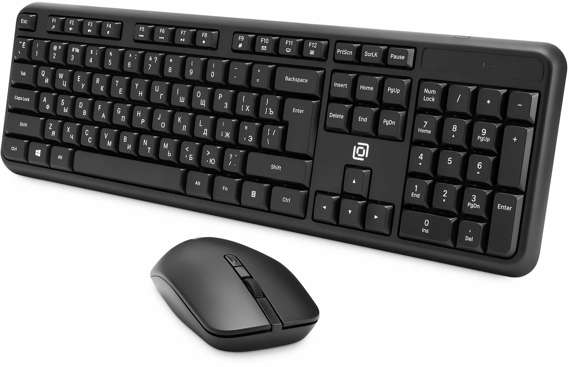 Комплект клавиатура + мышь Оклик S277W клав:черный мышь:черный USB беспроводная Multimedia (2066172)