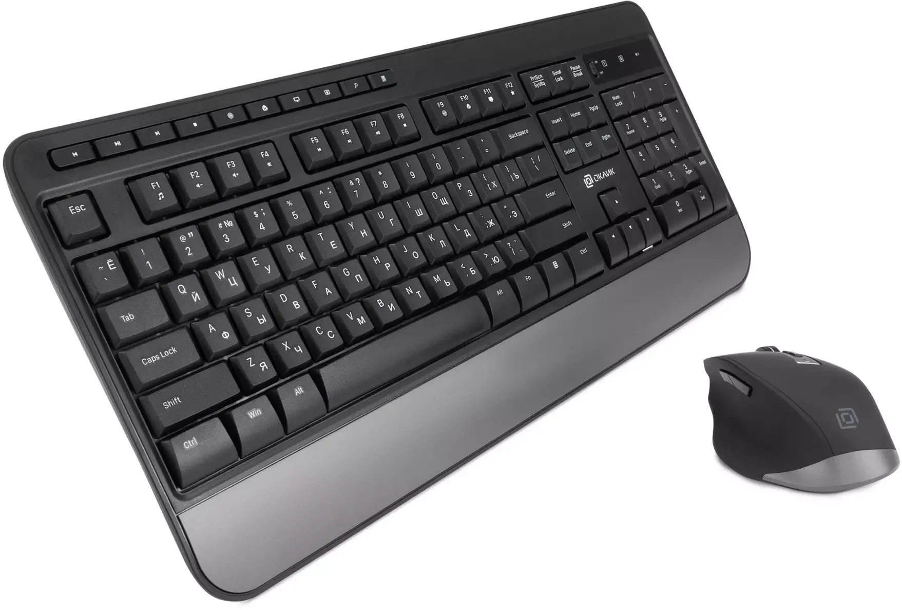 Комплект клавиатура + мышь Оклик S290W клав:черный мышь:черный USB беспроводная Multimedia (351701)