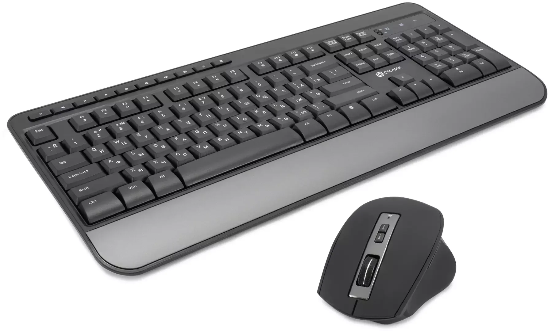 Комплект клавиатура + мышь Оклик S290W клав:черный мышь:черный USB беспроводная Multimedia (351701)