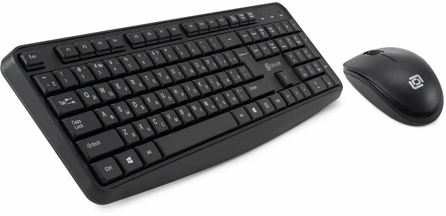Комплект клавиатура + мышь Оклик S603 клав:черный мышь:черный USB
