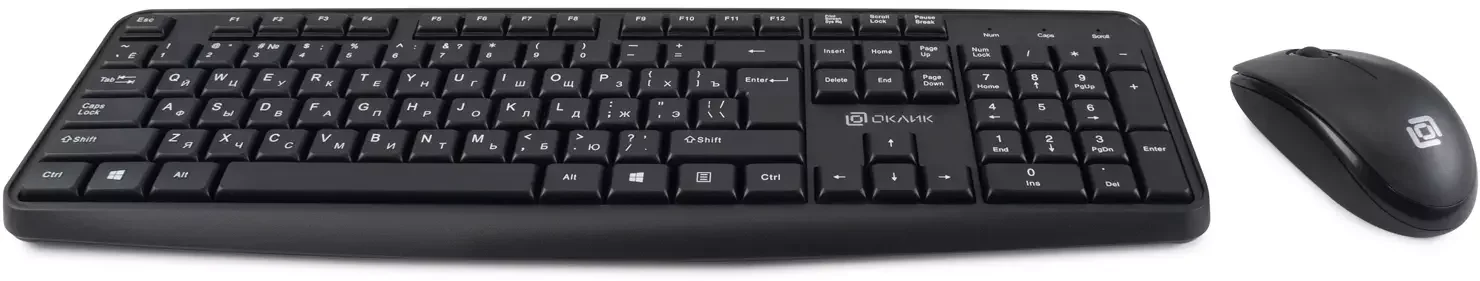 Комплект клавиатура + мышь Оклик S603 клав:черный мышь:черный USB