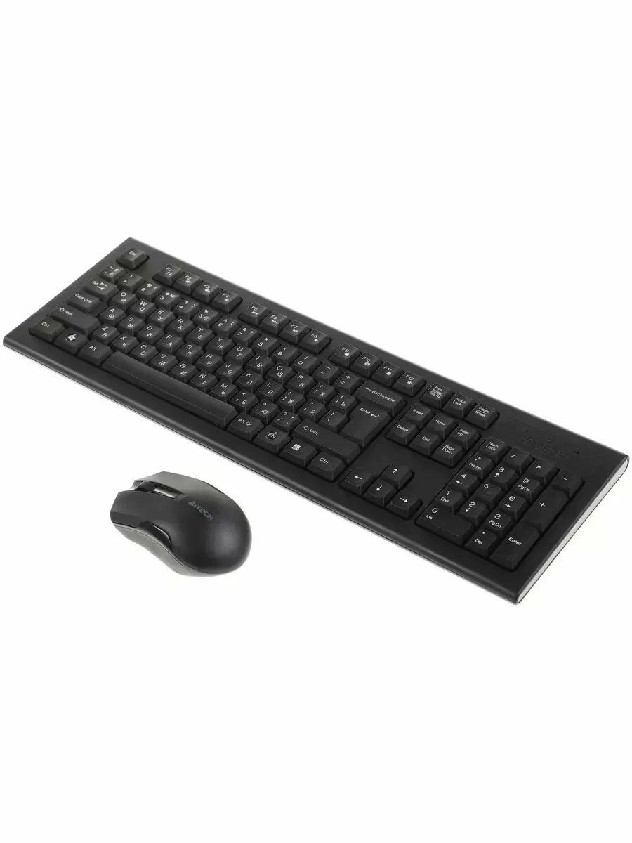 Комплект клавиатура+мышь A4Tech 3000NS беспроводной, USB, 1200 DPI, чёрный