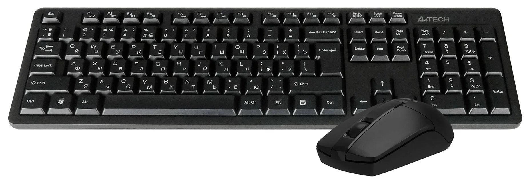 Комплект клавиатура+мышь A4Tech 3330N беспроводной, USB, 1200 DPI, чёрный