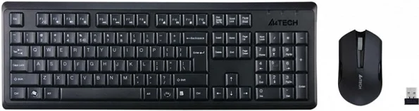 Комплект клавиатура+мышь A4Tech 4200N беспроводной, USB, 1000 DPI, чёрный