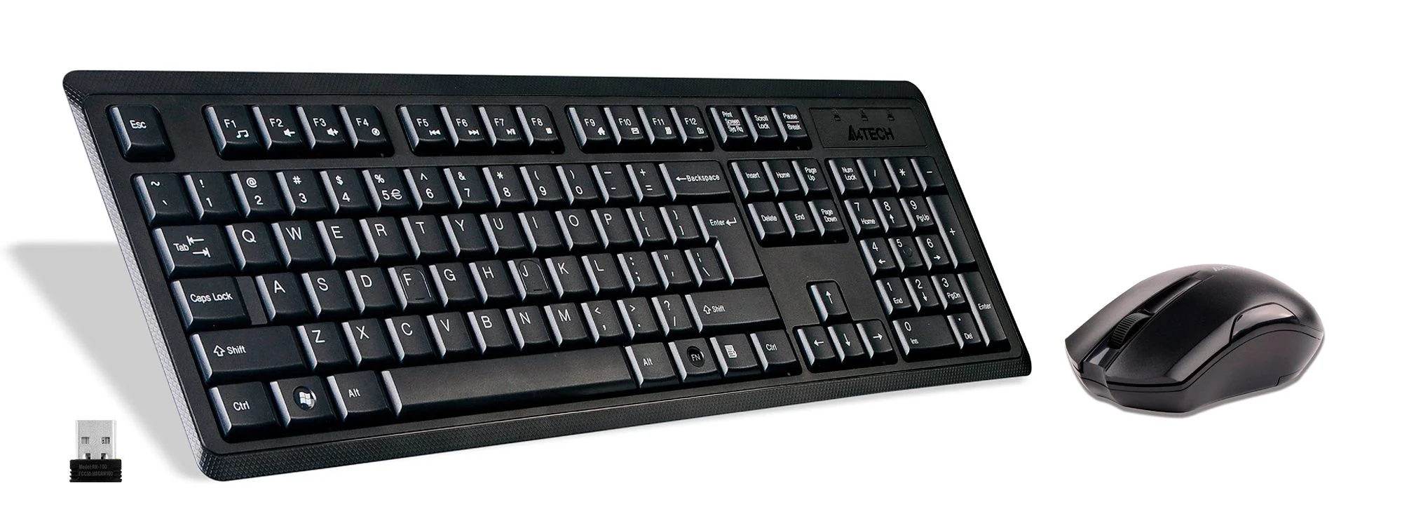 Комплект клавиатура+мышь A4Tech 4200N беспроводной, USB, 1000 DPI, чёрный