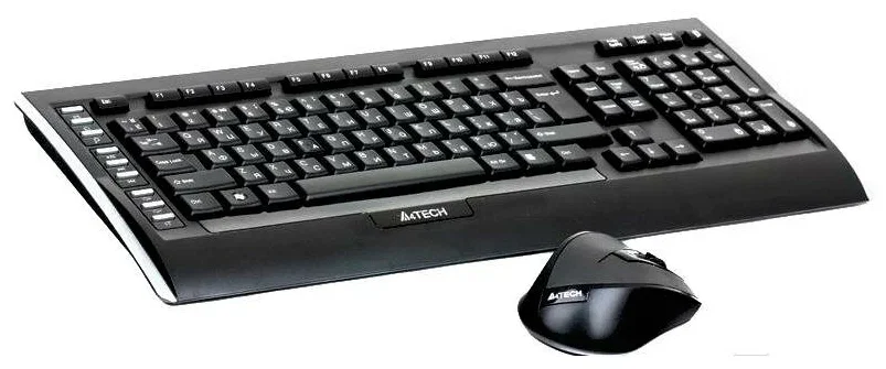 Комплект клавиатура+мышь A4TECH 9300F беспроводной, USB, 2000 DPI, чёрный