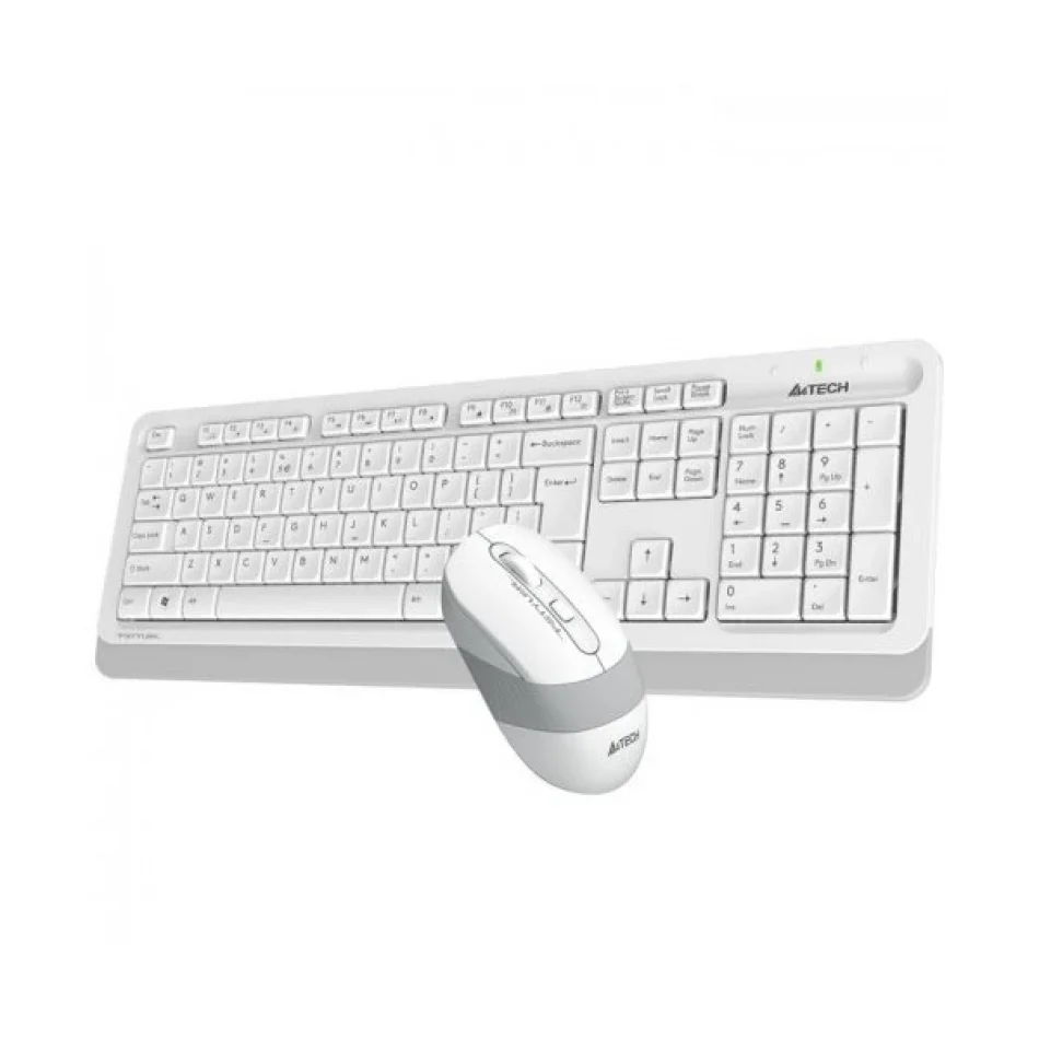 Комплект клавиатура+мышь A4Tech FStyler F1010 проводной, USB, 1600 DPI, белый/серый