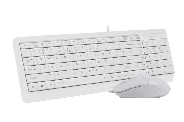 Комплект клавиатура+мышь A4Tech FStyler F1512 проводной, USB, 1200 DPI, белый