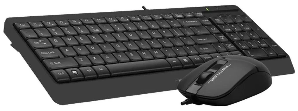 Комплект клавиатура+мышь A4Tech FStyler F1512 проводной, USB, 1200 DPI, черный