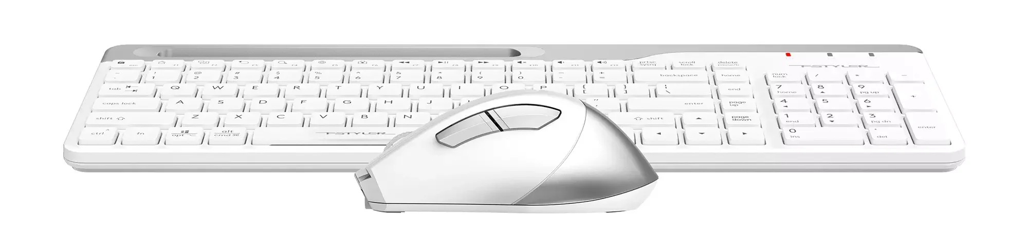 Комплект клавиатура+мышь A4Tech FStyler FB2535C беспроводной, USB + Bluetooth, 2000 DPI, белый
