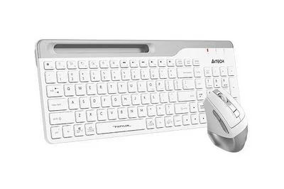 Комплект клавиатура+мышь A4Tech FStyler FB2535C беспроводной, USB + Bluetooth, 2000 DPI, белый