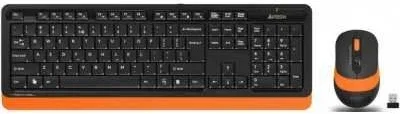 Комплект клавиатура+мышь A4Tech FStyler FG1010 беспроводной, USB, 2000 DPI, чёрный/оранжевый