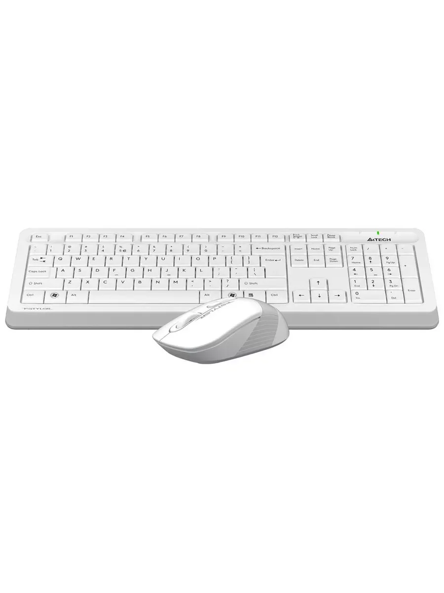Комплект клавиатура+мышь A4Tech FStyler FG1010S беспроводной, USB, 2000 DPI, белый/серый