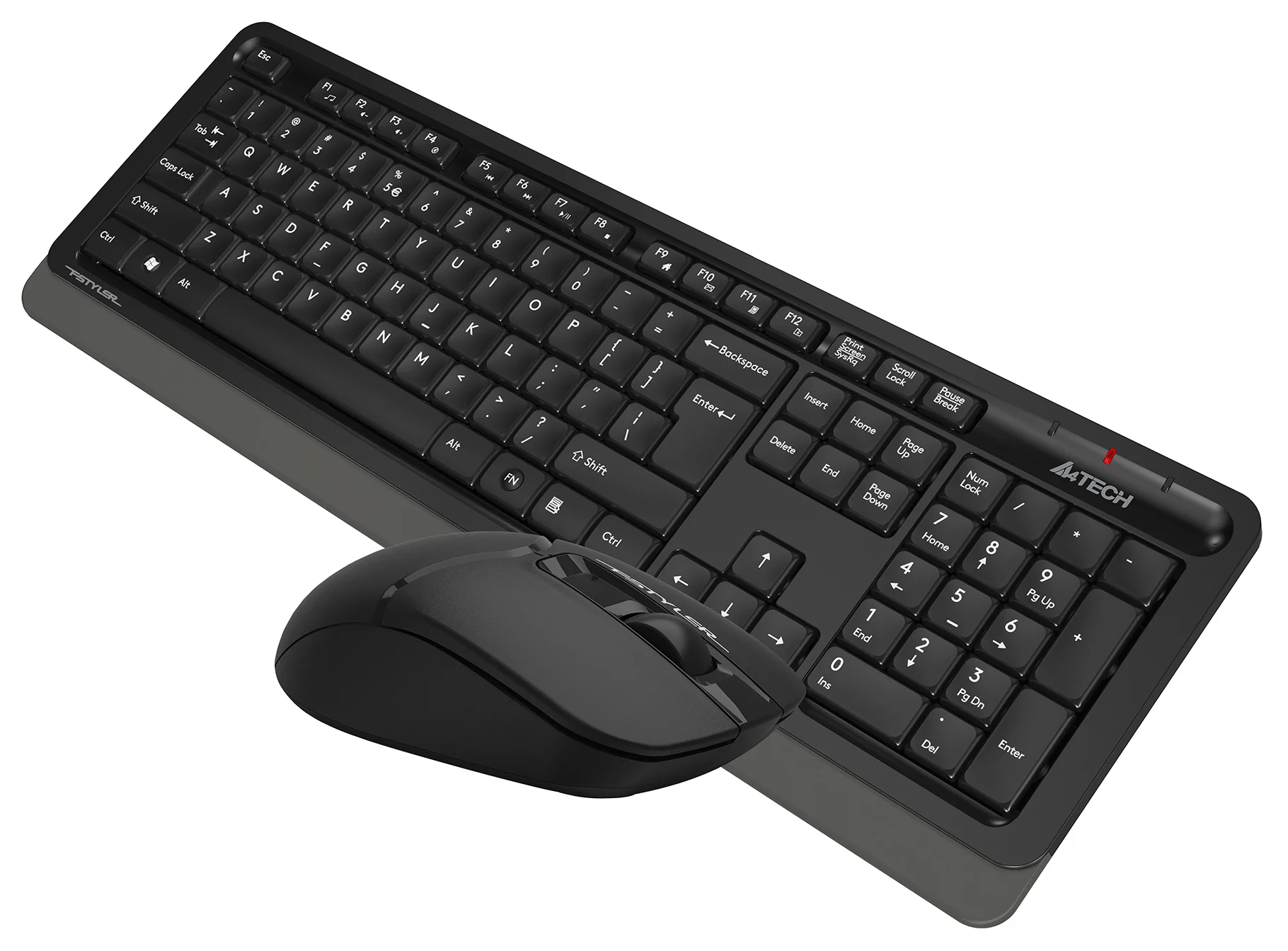 Комплект клавиатура+мышь A4Tech FStyler FG1012 беспроводной, USB, 1200 DPI, черный