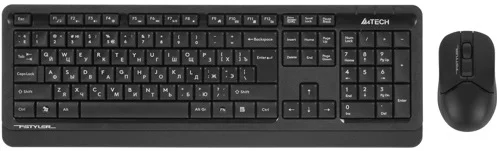 Комплект клавиатура+мышь A4Tech FStyler FG1012 беспроводной, USB, 1200 DPI, черный