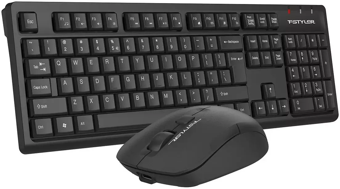 Комплект клавиатура+мышь A4Tech FStyler FG1200S беспроводной, USB, чёрный