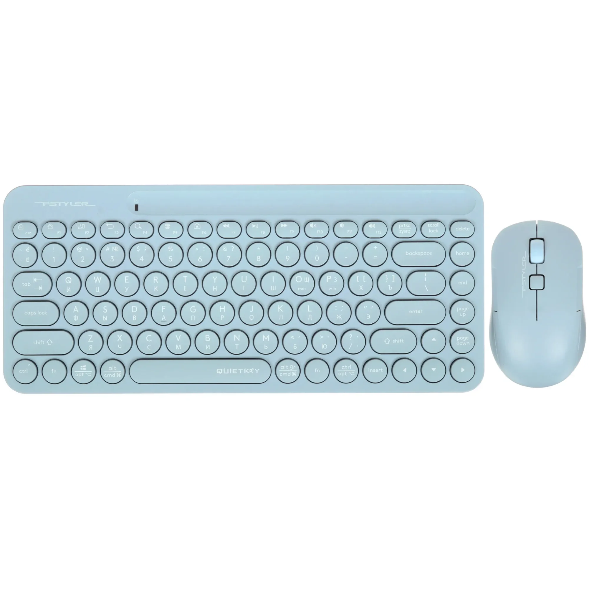 Комплект клавиатура+мышь A4Tech FStyler FG3200 Air2 беспроводной, USB, 2000 DPI, синий