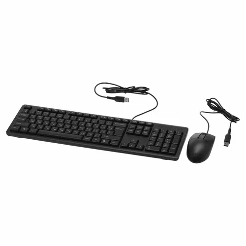 Комплект клавиатура+мышь A4Tech KR-3330S проводной, USB, 1200 DPI, чёрный