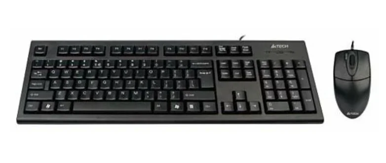 Комплект клавиатура+мышь A4Tech KR-8520D проводной, USB, 1200 DPI, чёрный