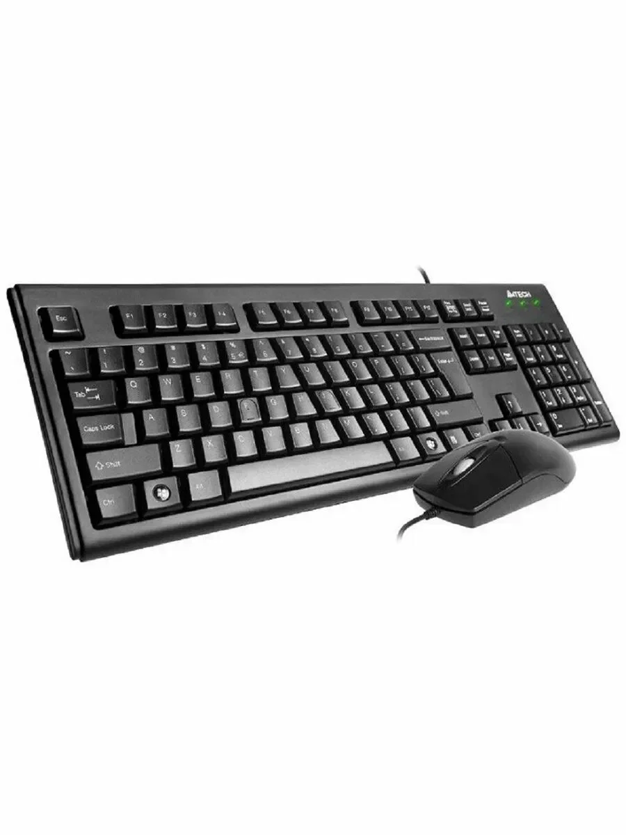 Комплект клавиатура+мышь A4Tech KRS-8372 проводной, USB, 1200 DPI, чёрный
