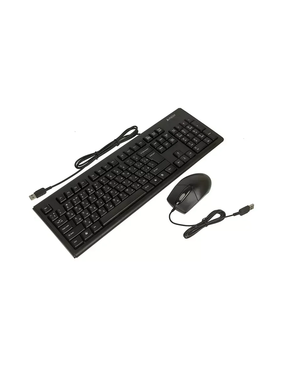 Комплект клавиатура+мышь A4Tech KRS-8372 проводной, USB, 1200 DPI, чёрный
