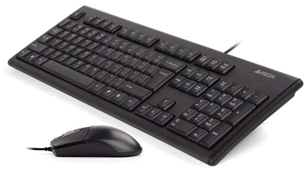 Комплект клавиатура+мышь A4Tech KRS-8372 проводной, USB, 1200 DPI, чёрный