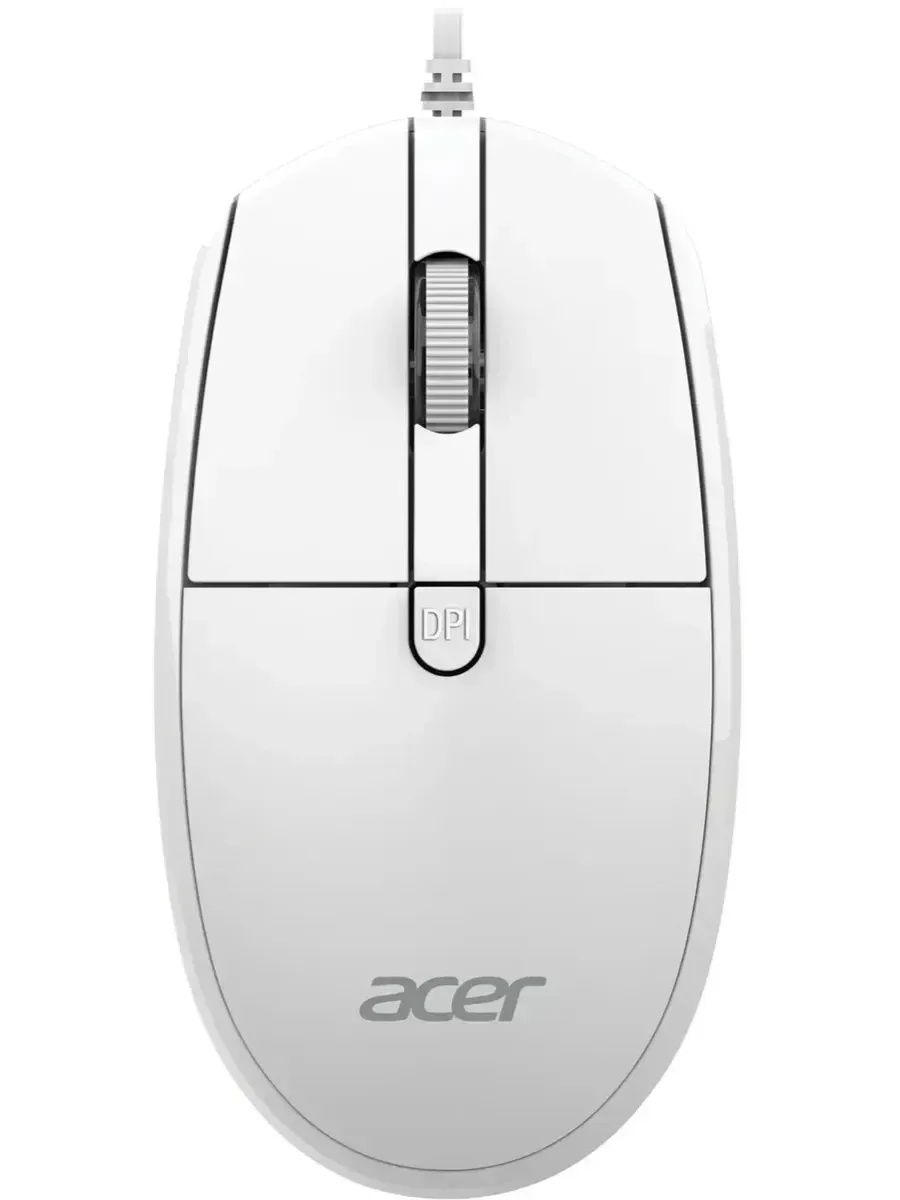 Комплект клавиатура+мышь Acer OCC400 проводной, USB, 2000 DPI, белый