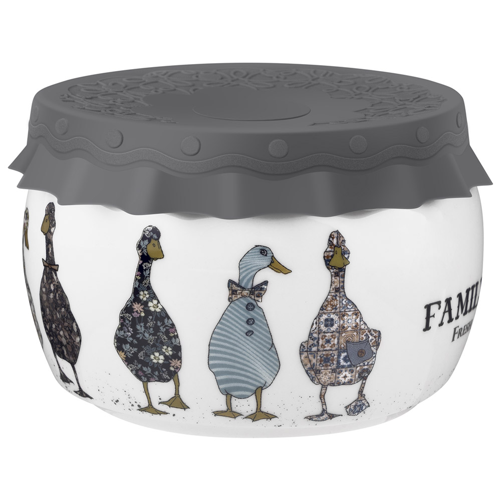 БАНКА LEFARD "FAMILY FARM" С СИЛИКОНОВОЙ КРЫШКОЙ 11,5*11,5*7,5 CM 500 МЛ