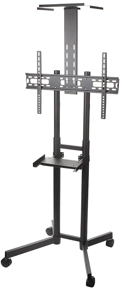 Стойка на колесах Arm media PT-STAND-8 черная для TV/LFD 32"-80", полка, max VESA 600x400, высота 1060-1500 мм