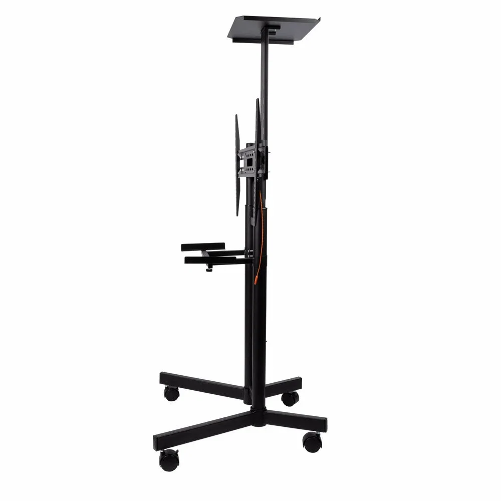 Стойка на колесах Arm media PT-STAND-8 черная для TV/LFD 32"-80", полка, max VESA 600x400, высота 1060-1500 мм
