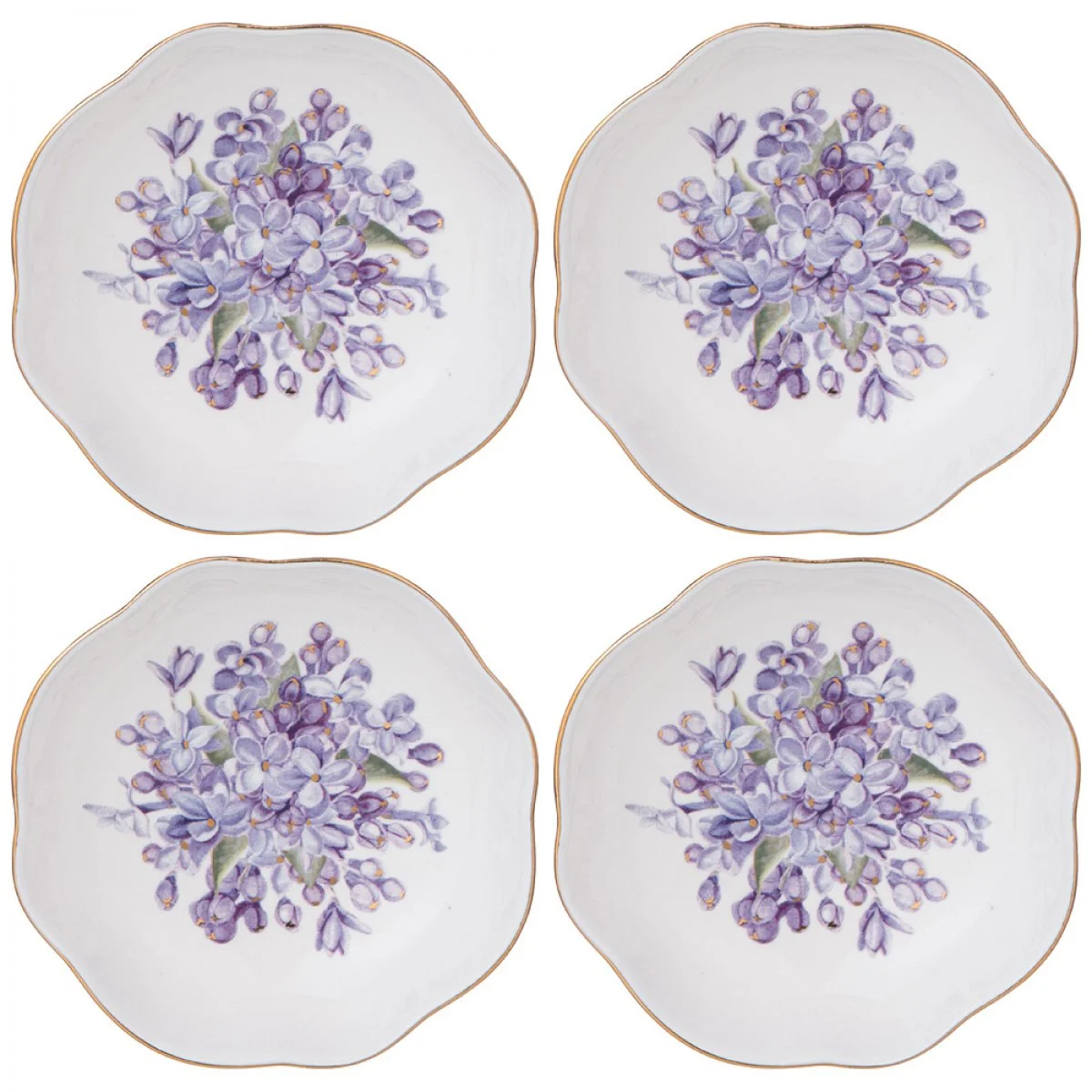 НАБОР РОЗЕТОК LEFARD "LILAC" 4 ШТ. 5*5*4 СМ (КОР=24НАБ.)