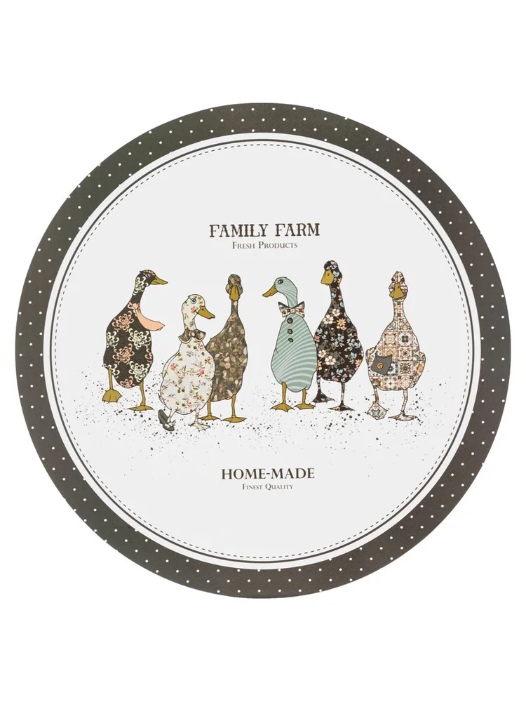 НАБОР ПОДСТАНОВОЧНЫХ САЛФЕТОК "FAMILY FARM" ИЗ 4 ШТ., ДИАМЕТР=38 СМ