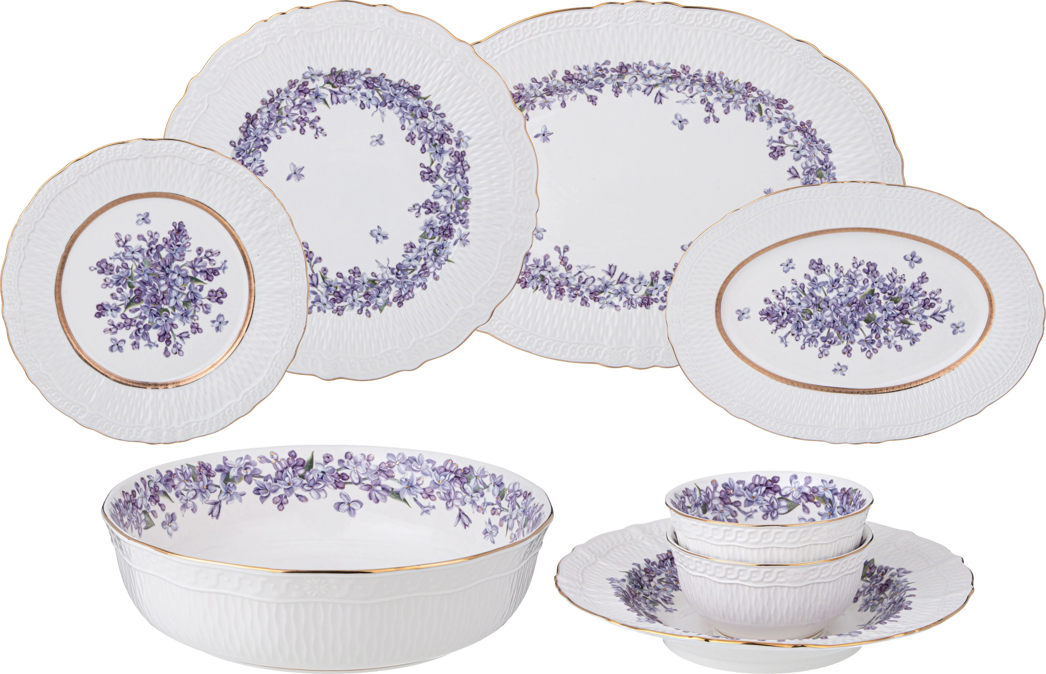 СТОЛОВЫЙ СЕРВИЗ LEFARD "LILAC" НА 6 ПЕР. 23 ПР.  (КОР=1НАБ.)