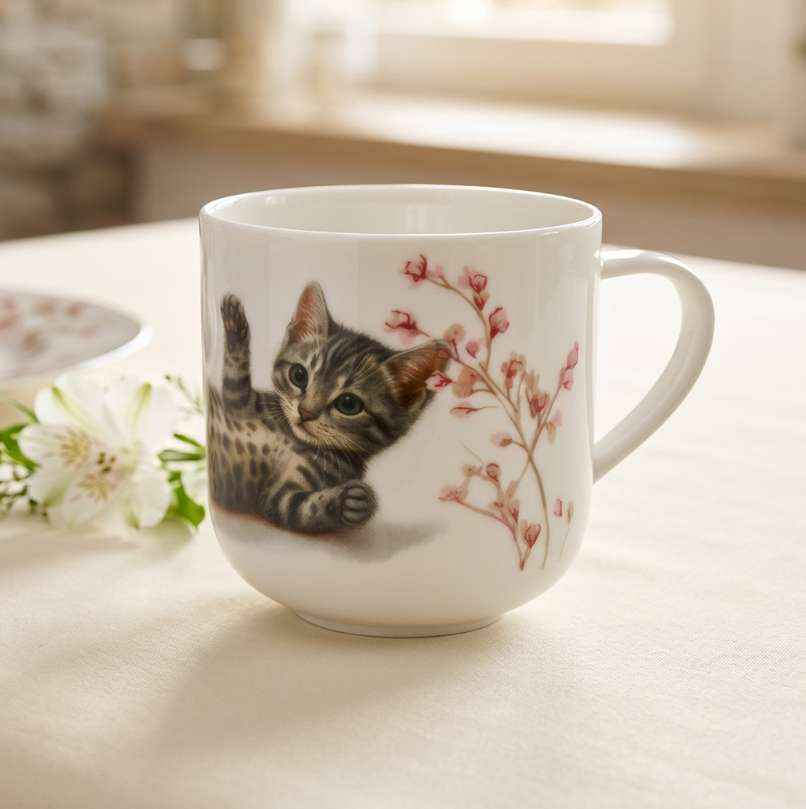 16148 FISSMAN Кружка CATS 380мл (фарфор)