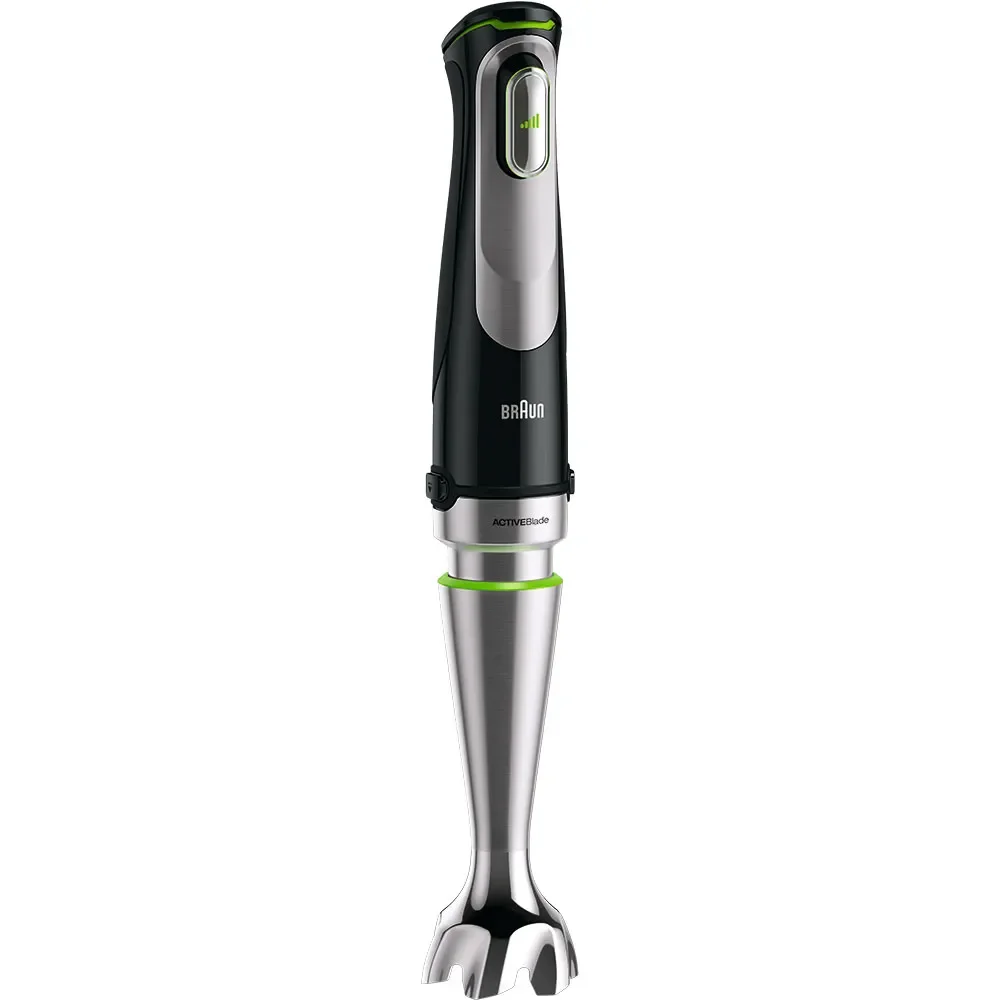 Блендер погружной Braun MQ9147X 1200Вт, 10 скоростей, стакан 0,6л, измельчитель 1,25л, мельничка 0,3