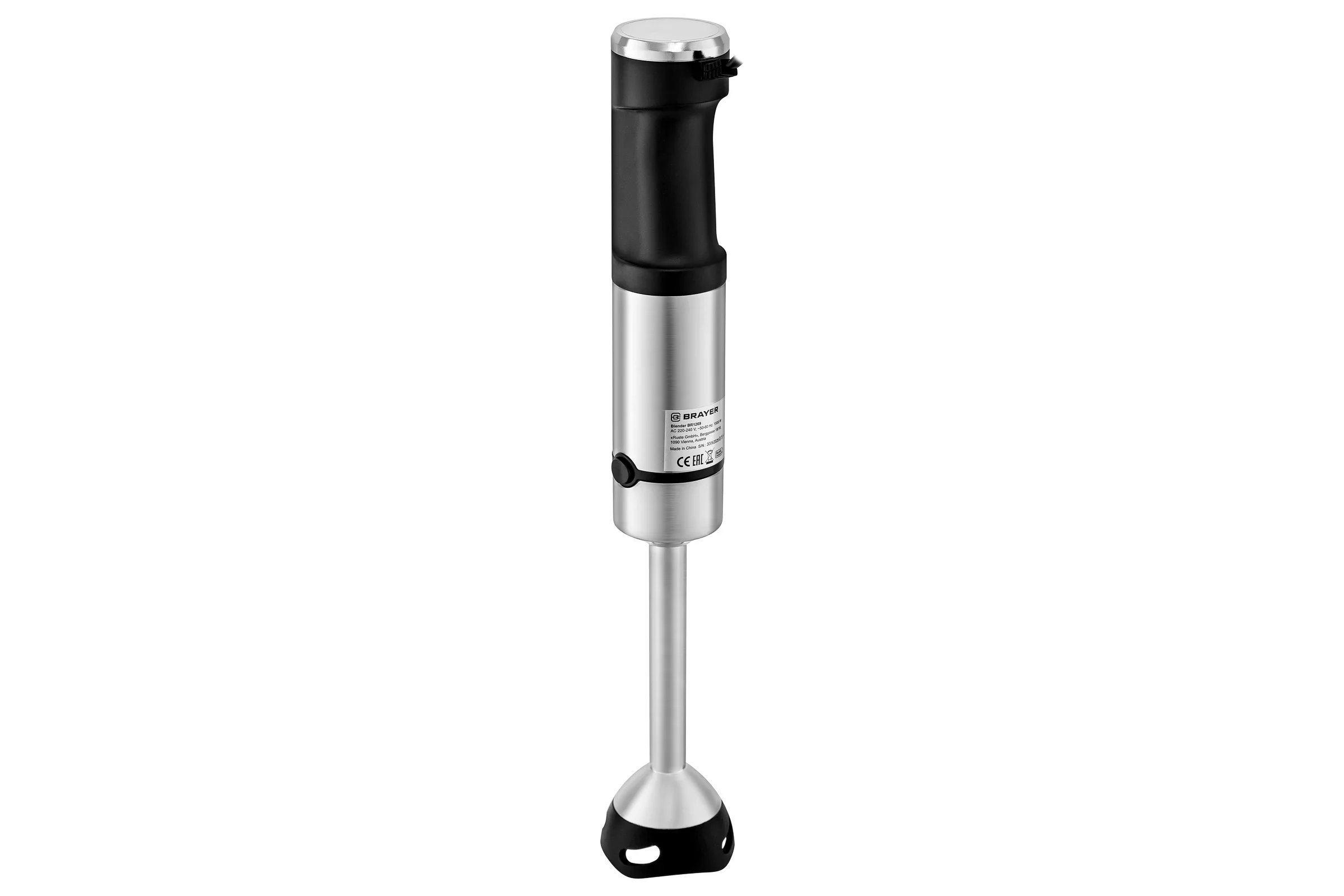 Блендер погружной BRAYER BR1258, 1500 Вт, капуч, венч, стак 800, измельч. 600, титан. лезв.