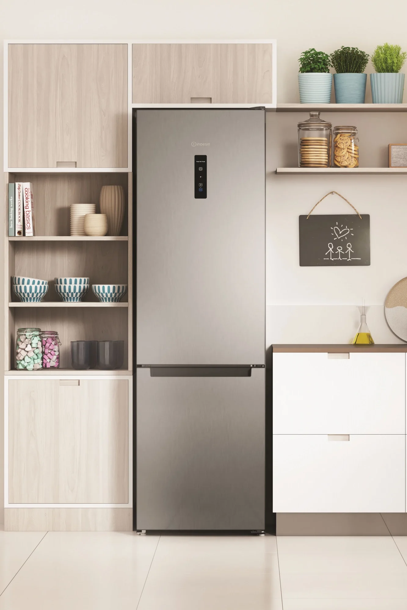 Холодильник двух кам нижн мороз INDESIT ITS 5180 XB 64х60х185см.Total No Fros с 326 л, Серебристый