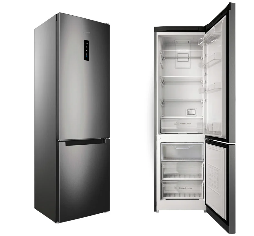 Холодильник двух кам нижн мороз Indesit ITS 5200 NG серый 196х60х62, 353л, Total No Frost