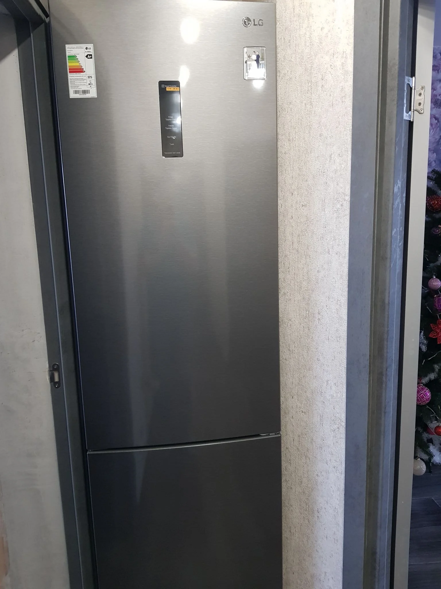 Холодильник двух кам нижн мороз LG GA-B509CLSL графит 59.50х203х68.20 см No Frost 419 л