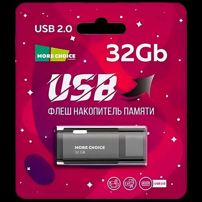 Флешка USB MORE CHOICE (4620202559074) USB 32GB 2.0 Type-C МФ32а Black