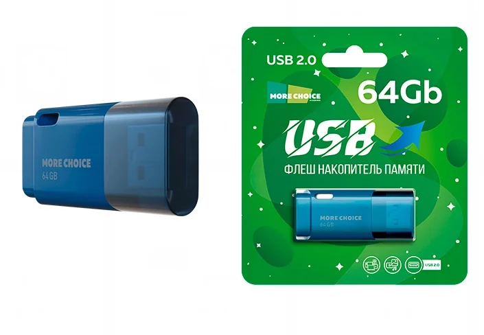 Флешка USB More Choice MF64-4 USB 64Gb 2.0 синий