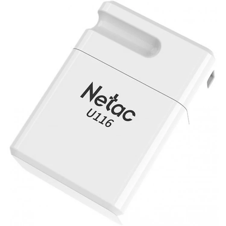 Флешка USB Netac U116 (NT03U116N-064G-20WH), 64Gb, USB 2.0, R/W 70/30, белый