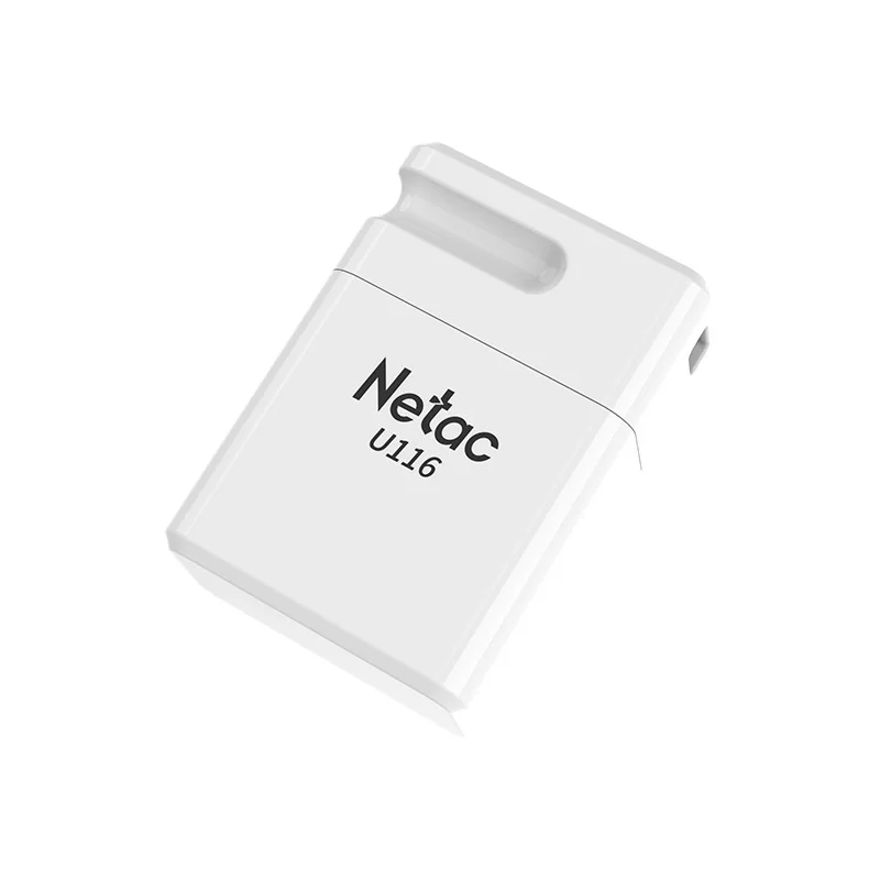 Флешка USB Netac U116 mini (NT03U116N-016G-32WH), 16Gb, USB 3.2, R/W 90/30, белый