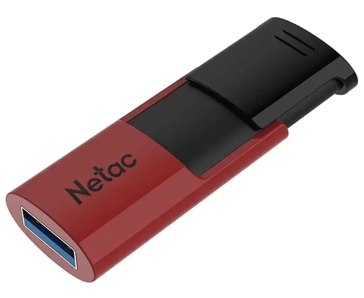 Флешка USB Netac U182 (NT03U182N-064G-32RE), 64Gb, USB 3.0, R/W 70/30, красный/черный