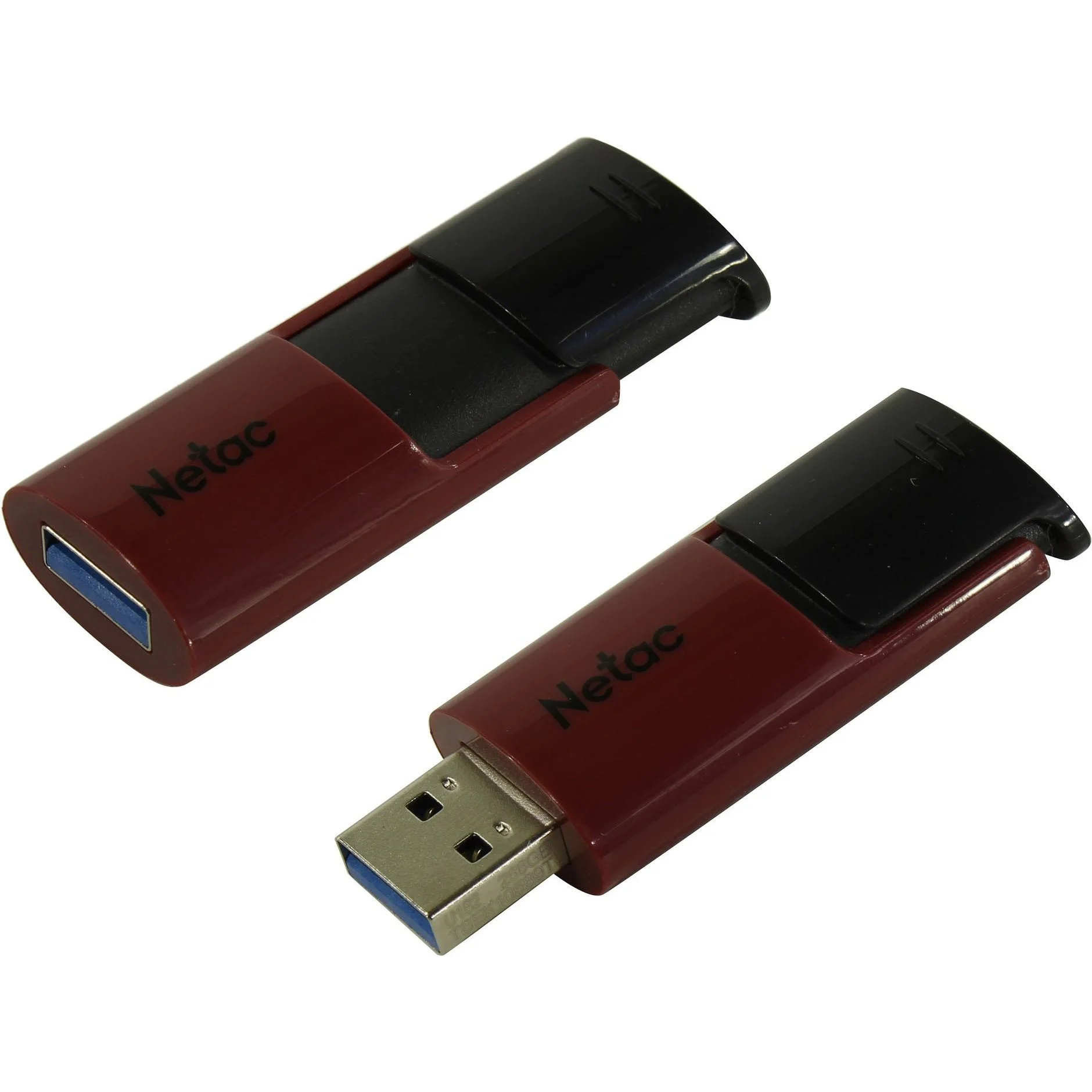 Флешка USB Netac U182 (NT03U182N-064G-32RE), 64Gb, USB 3.0, R/W 70/30, красный/черный